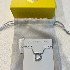 Kendra Scott Silver Necklace with Key Pendant